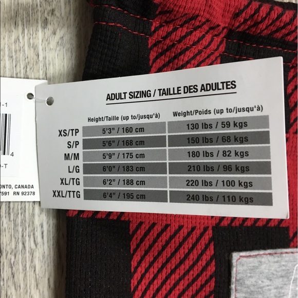 Snugabye buffalo plaid adult onesie, size S, XS. - Picture 4 of 16